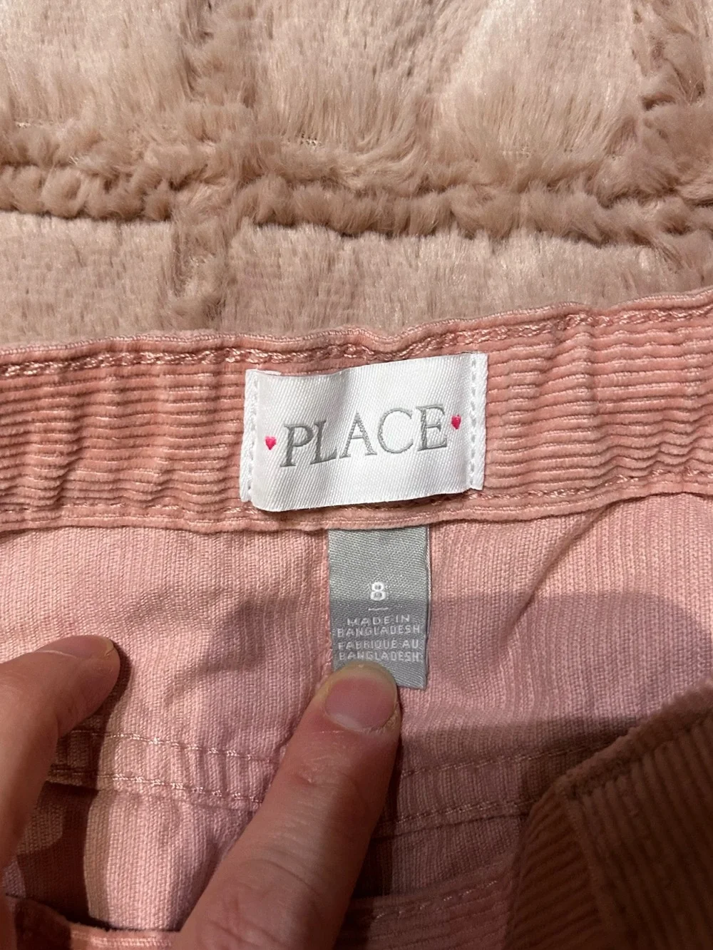 The Children's Place Pink Corduroy Button-Front A-Line Skirt